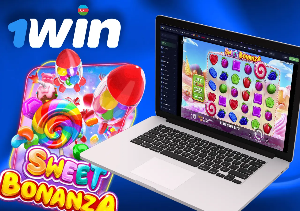 Böyük qalibiyyətlərlə parlaq slot 1 şirin Bonanza qazanın